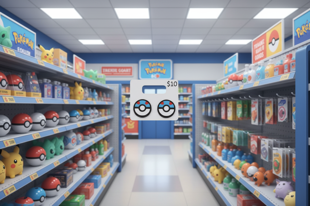 Blue Great Ball Earrings in Pokémart
