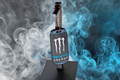 Monster Energy Keychain with Grey White and Blue Smoke